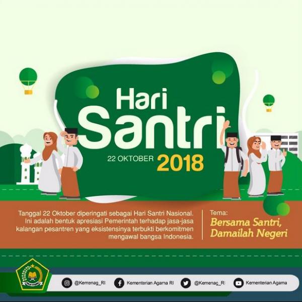 Hari Santri 2018: ''Menag Ajak Santri Tebarkan Kedamaian di Sosial Media''