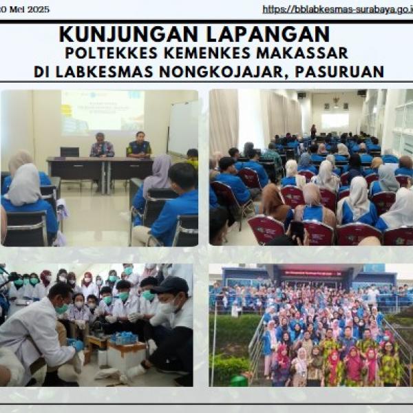 Labkesmas Surabaya Terima Kunjungan 145 Mahasiswa PKL dari Poltekkes Makassar
