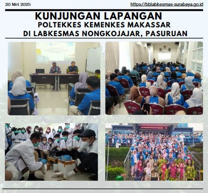 Labkesmas Surabaya Terima Kunjungan 145 Mahasiswa PKL dari Poltekkes Makassar