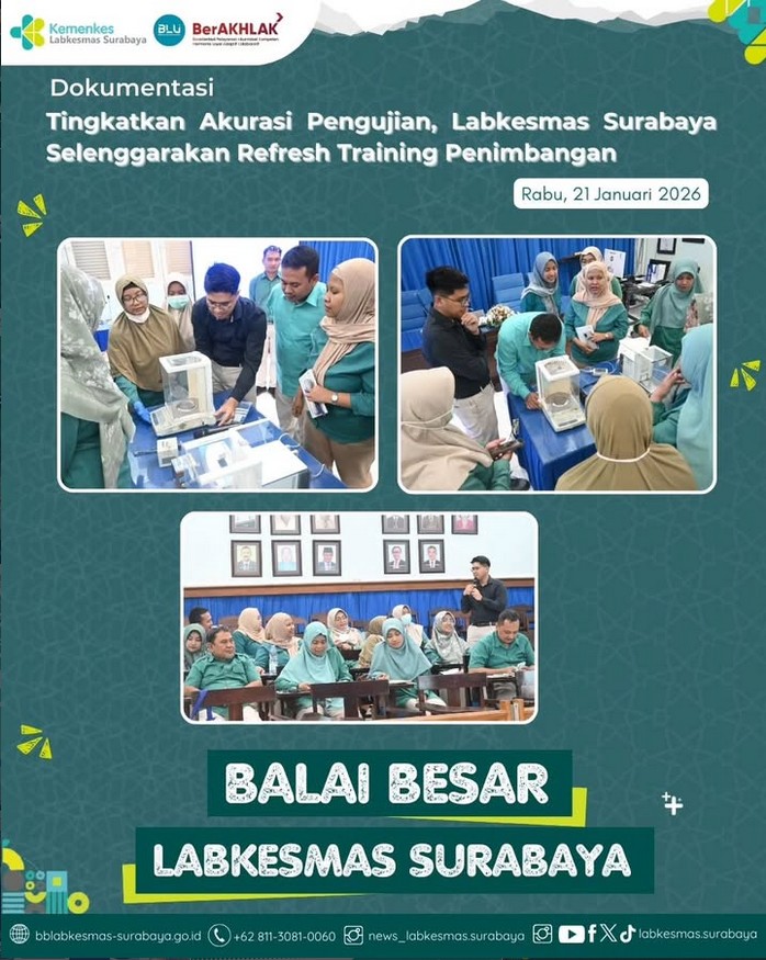Labkesmas Surabaya menyelenggarakan Inhouse Training Penimbangan