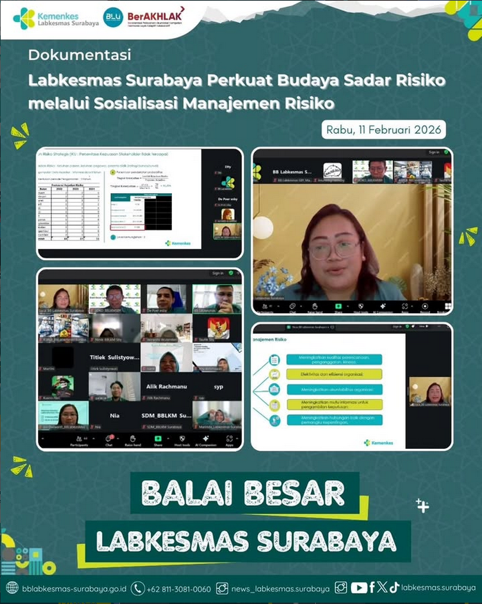 Labkesmas Surabaya Perkuat Budaya Sadar Risiko melalui Sosialisasi Manajemen Risiko