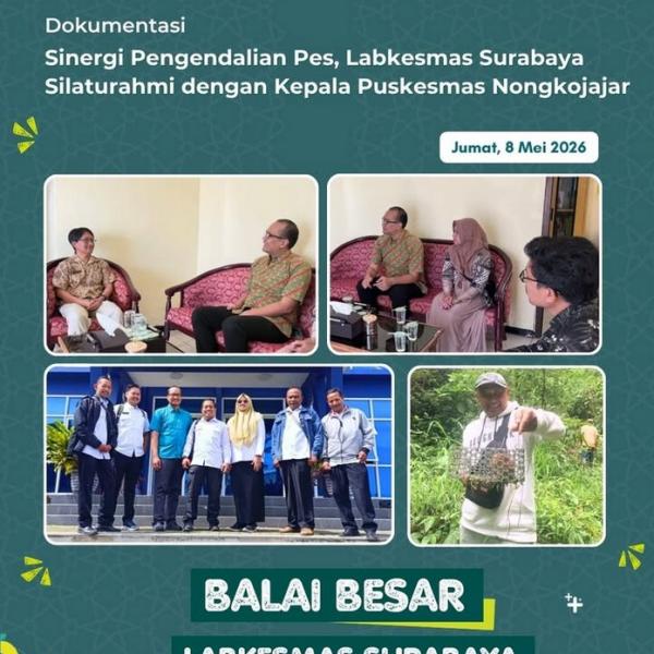 Sinergi Pengendalian Pes, Labkesmas Surabaya Silaturahmi dengan Kepala Puskesmas Nongkojajar